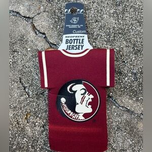 Florida State Seminoles Neoprene Bottle Jersey Koozie NCAA FSU Licensed New